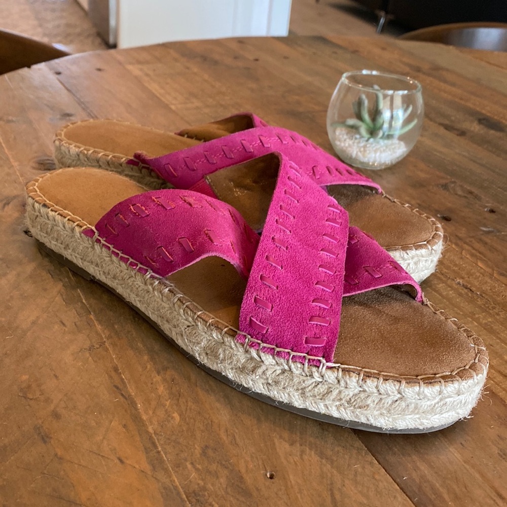 Aerosoles Pink Espadrille Platform Sandals Size 11